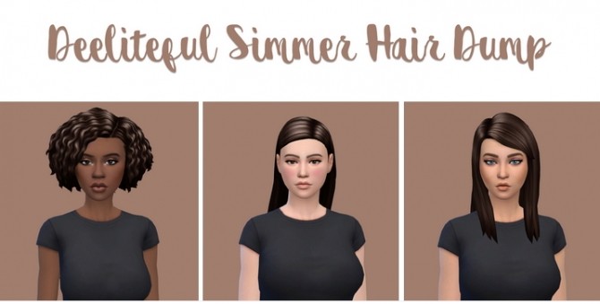 Sims 4 Hair dump at Deeliteful Simmer