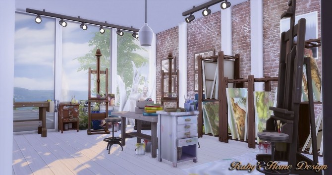 Sims 4 Modern Art Gallery at Ruby’s Home Design