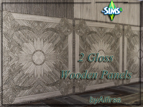 Sims 4 Wooden Gloss Panels by Aifirsa at Lady Venera
