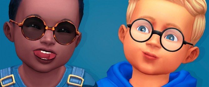 Sims 4 Thick Round Glasses Conversion V.3 at Tamo