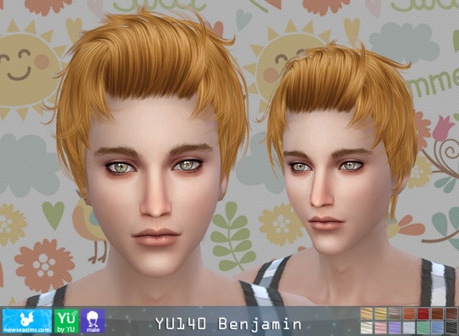 Sims 4 YU140 Benjamin hair (Pay) at Newsea Sims 4