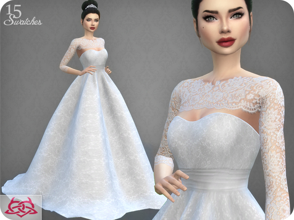 sims 4 custom content wedding dress