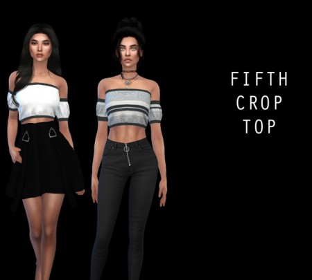Fifth Crop Top at Leo Sims » Sims 4 Updates