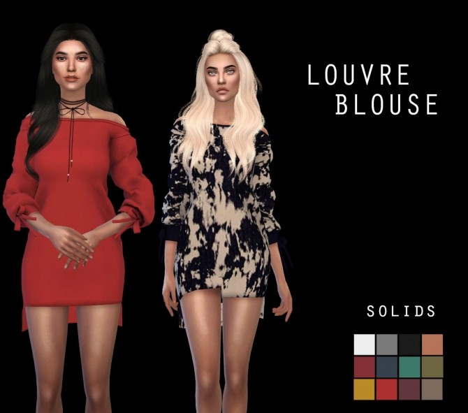 Sims 4 Louvre Blouse at Leo Sims