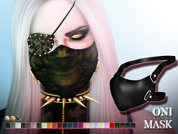Sims 4 Oni Mask by Pralinesims at TSR