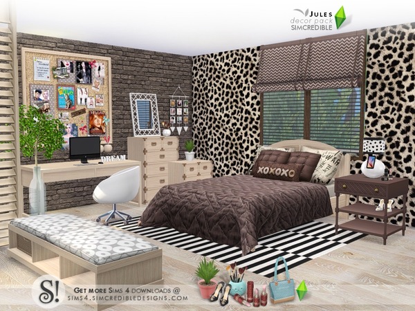 Sims 4 Jules decor pack by SIMcredible at TSR