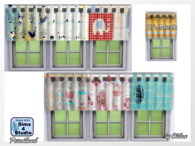 Sims 4 Window valances by Oldbox at All 4 Sims