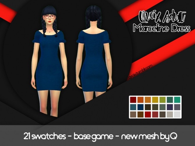 Sims 4 Marceline Dress at qvoix – escaping reality