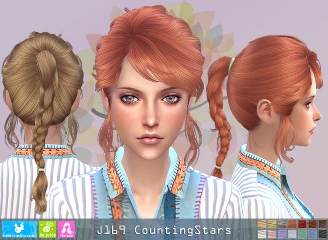 Sims 4 J169 CountingStars hair (Pay) at Newsea Sims 4