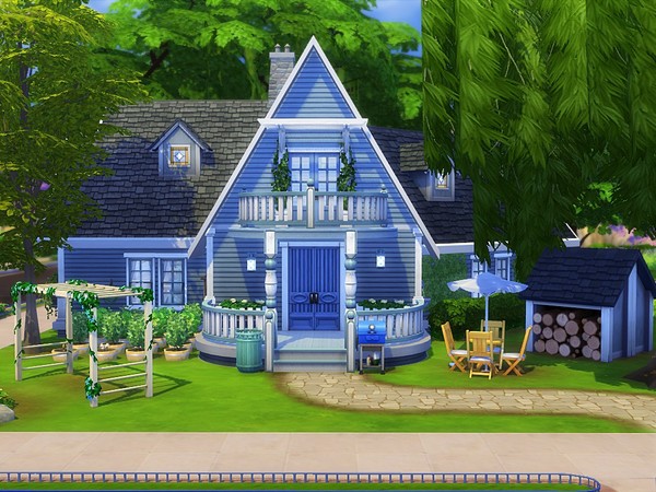 Sims 4 Blueberry Cottage by MychQQQ at TSR