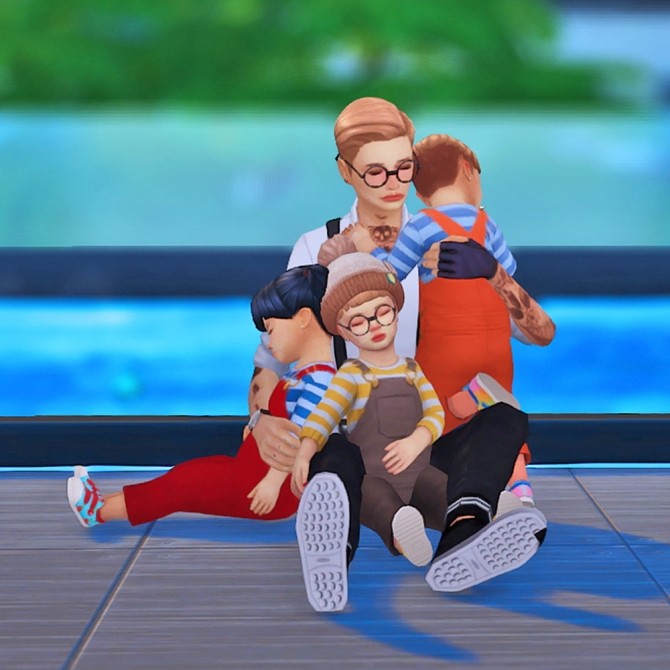 Sims 4 Family Pose N04 at qvoix – escaping reality