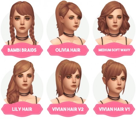 Clay Hair Recolors Updated at Aveira Sims 4