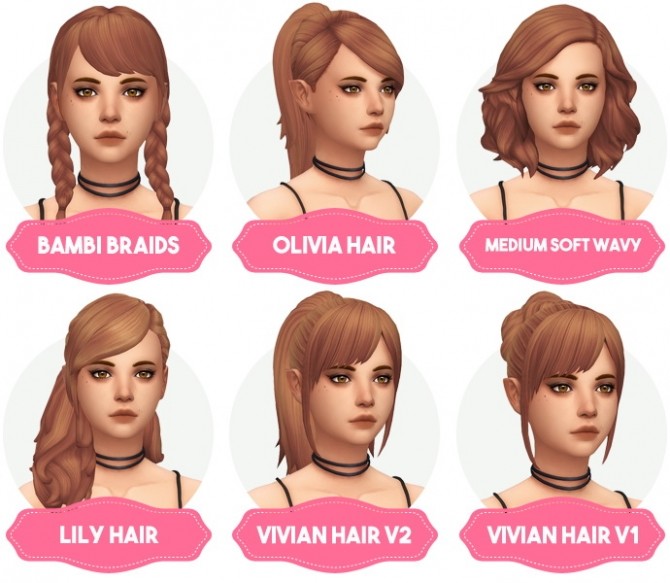 Sims 4 Clay Hair Recolors Updated at Aveira Sims 4