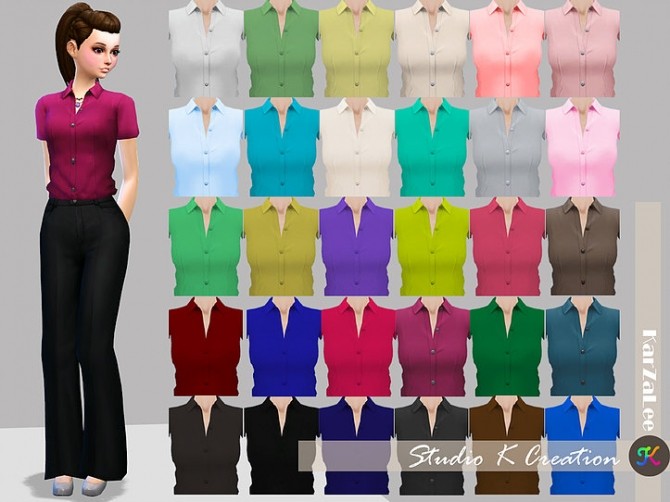 Sims 4 Tucked Plain shirt at Studio K Creation