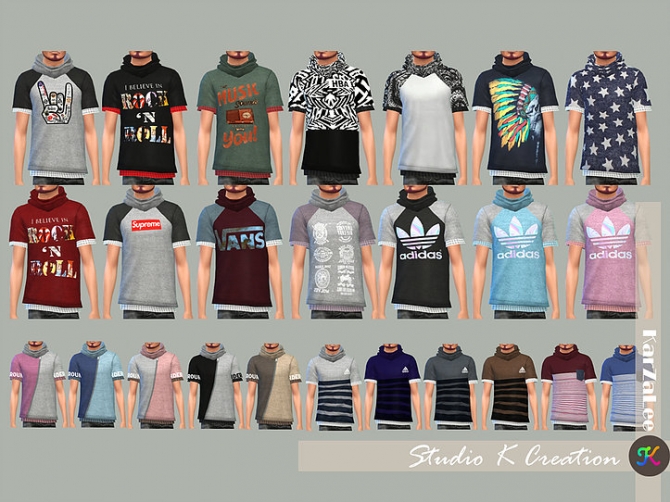 Giruto 26 High Neck Tee at Studio K-Creation » Sims 4 Updates