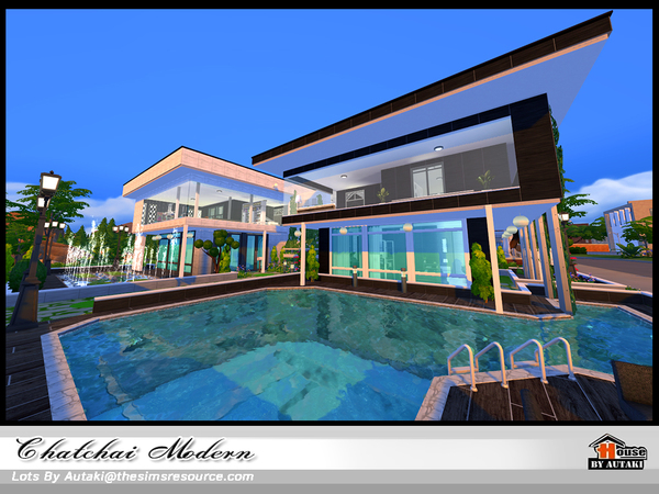 Sims 4 Chatchai Modern house by autaki at TSR