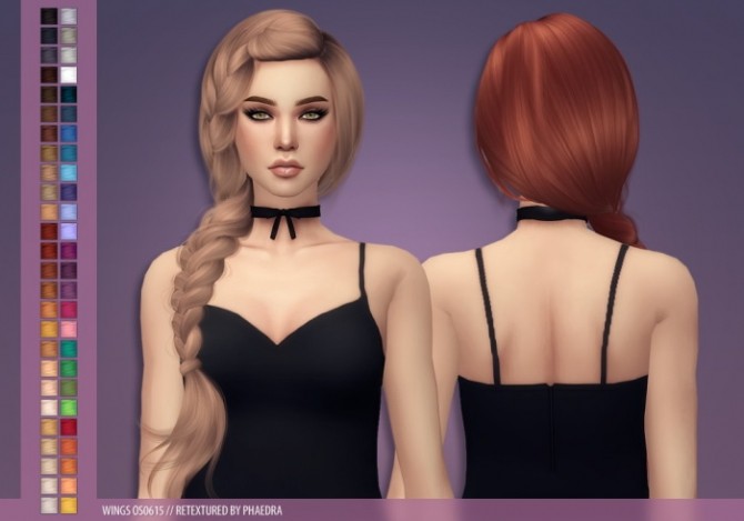 Sims 4 Wings OS0615 hair recolors at Phaedra