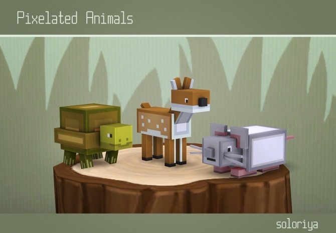 Sims 4 Pixelated Animals at Soloriya