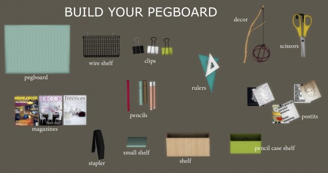 Sims 4 Build Your Peg Board at Leo Sims