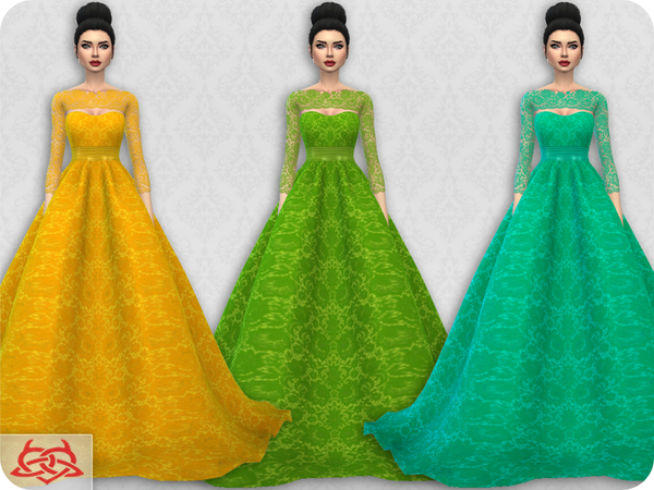 Sims 4 Wedding Dress 7 RECOLOR 4 by Colores Urbanos at TSR
