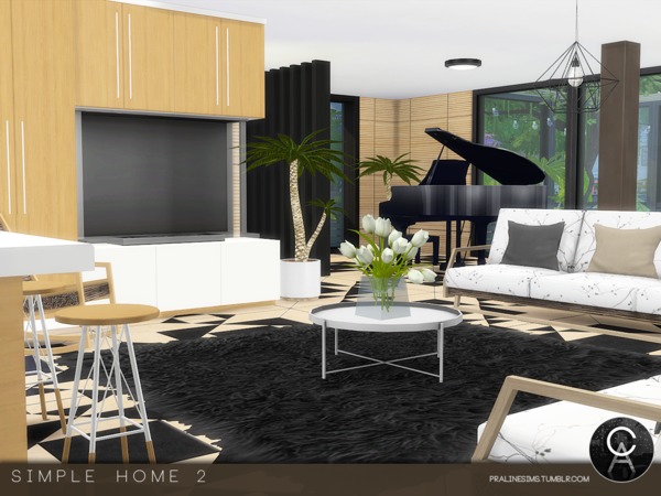 Sims 4 Simple Home 2 by Pralinesims at TSR