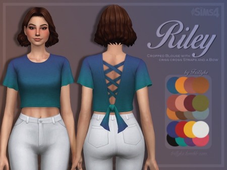 Riley Blouse at Trillyke » Sims 4 Updates
