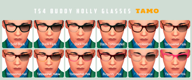 Sims 4 Buddy Holly Glasses at Tamo