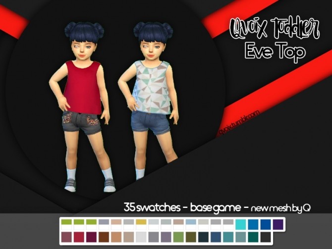 Sims 4 Toddler Eve Top at qvoix – escaping reality