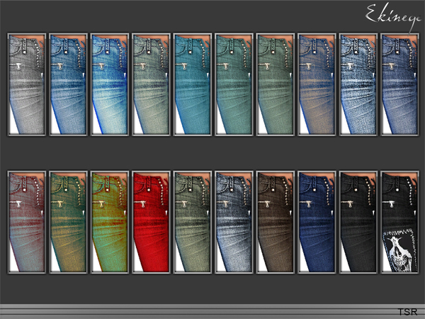 Sims 4 Lace Up Skinny Jeans by ekinege at TSR