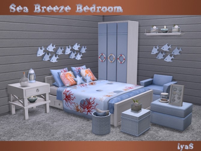 Sims 4 Sea Breeze Bedroom at Soloriya