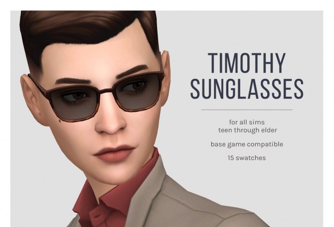 Sims 4 Timothy Glasses & Sunglasses at Femmeonamissionsims