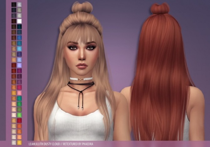 Sims 4 LeahLillith Dusty Cloud hair recolors at Phaedra