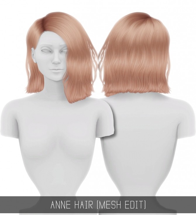 Sims 4 ANNE HAIR (MESH EDIT) at Simpliciaty