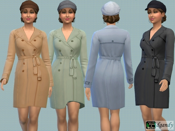 Sims 4 Trench Coat by dgandy at TSR