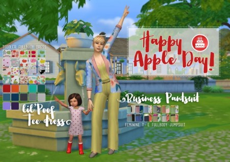 Happy Apple Day set at The Plumbob Tea Society