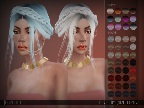 Sims 4 Dreamgirl Hair by LeahLillith at TSR