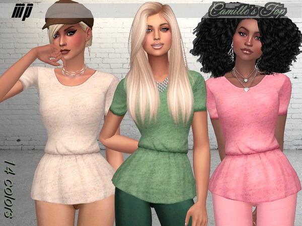 Sims 4 MP Camilles Top by MartyP at TSR