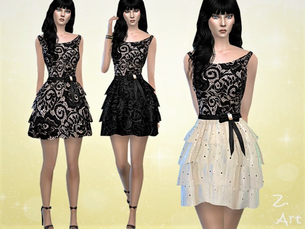 Sims 4 VintageZ 07 charming summer dress by Zuckerschnute20 at TSR