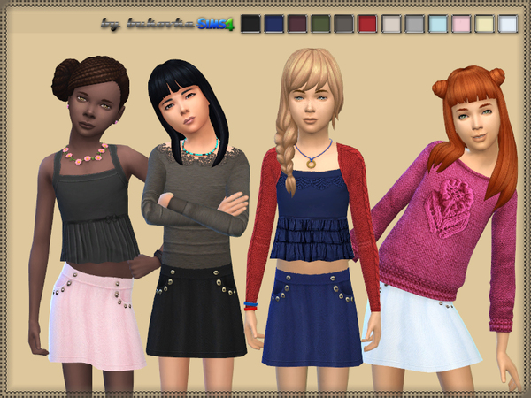 Skirt & Buttons by bukovka at TSR » Sims 4 Updates