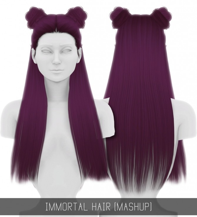 Sims 4 IMMORTAL HAIR (MASHUP) at Simpliciaty