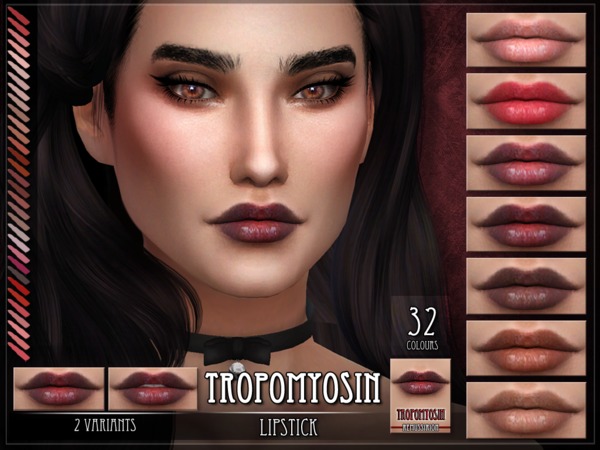 Sims 4 Tropomyosin Lipstick by RemusSirion at TSR