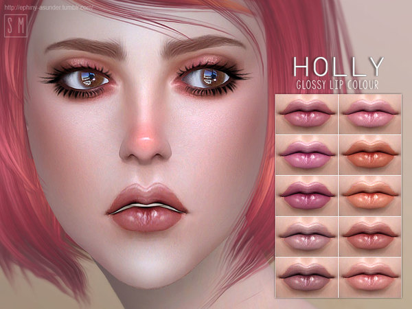 Sims 4 Holly Glossy Lip Colour by Screaming Mustard at TSR