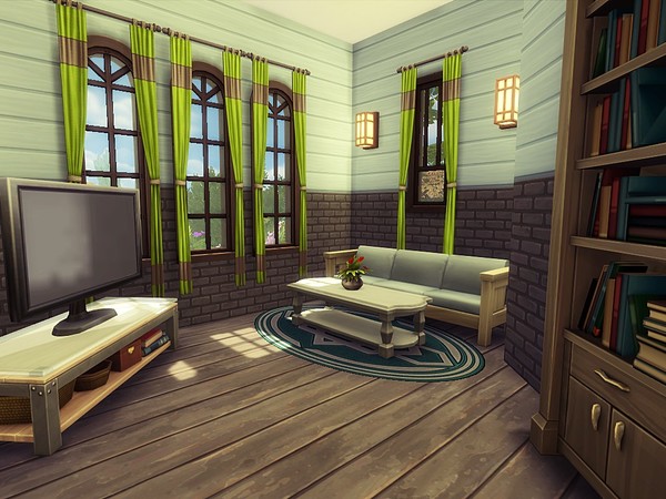 Sims 4 Sweet Starter house by MychQQQ at TSR