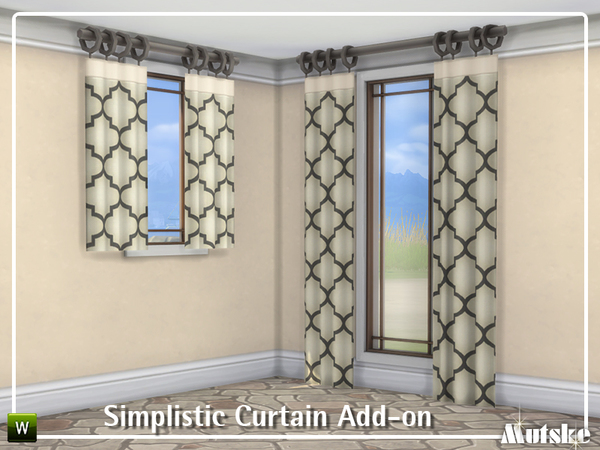 Sims 4 Simplistic Curtain Add on by mutske at TSR
