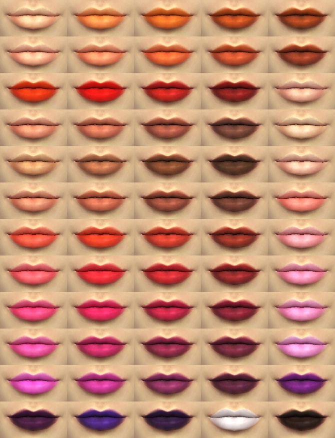 True Pigments Lip Colors By Kitty25939 At Mod The Sims » Sims 4 Updates