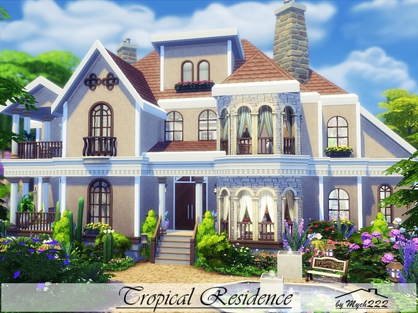 Sims 4 Tropical Residence by MychQQQ at TSR