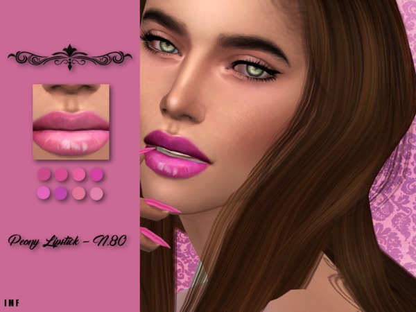 Sims 4 IMF Peony Lipstick N.80 by IzzieMcFire at TSR