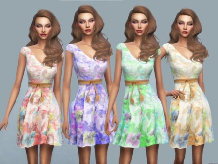 KM Floral Summer Dress by Kitty.Meow at TSR