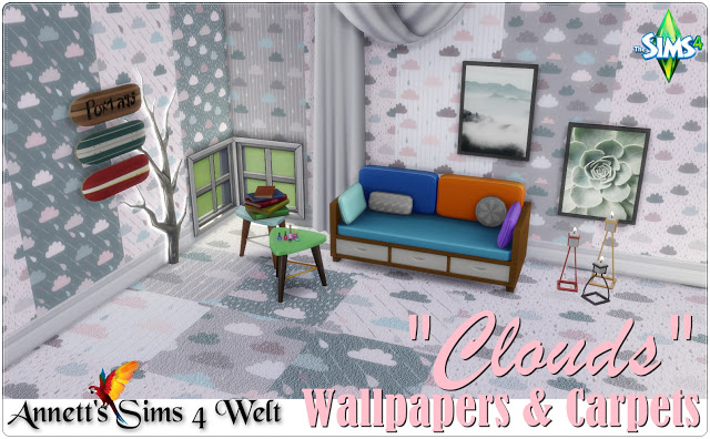 Sims 4 Clouds Wallpapers & Carpets at Annett’s Sims 4 Welt