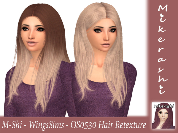 Sims 4 WingsSims OS0530 Hair Retexture by mikerashi at TSR
